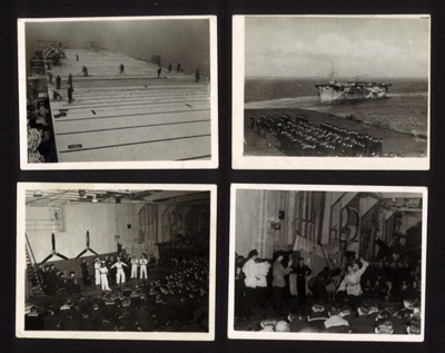 Photographs (4) - concert party aboard "H.M.S. Fencer" (3) & "H.M.S. Pursuer" from "H.M.S. Fencer" (1); 2652