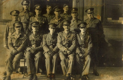 Photographs (2) - group of Royal Engineers (1) & R.S.M. W. Langrick 2199464 Royal Engineers (1); 5352