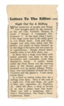 Press cutting - "Night out for a shilling" - cost of a night out at the theatre; 36481
