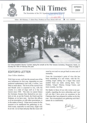 Copy of "The Nil Times" - Newsletter of 501 Squadron - Spring 2001; 1/04/2000; 35563