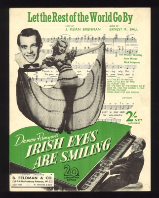 Sheet Music - "Let the Rest of the World Go By" by J. Keirn Brennan & Ernest R. Ball - 1919; 1/01/1919; 6172 Sheet Music - "Let the Rest of the World Go By" by J. Keirn Brennan & Ernest R. Ball - 1919; 1/01/1919; 6172