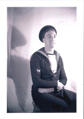 Portrait photograph - Royal Navy telegraphist Clifford Sykes - R.N.P.S.; 36587 Portrait photograph - Royal Navy telegraphist Clifford Sykes - R.N.P.S.; 36587