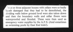 Original caption removed from A.F.S. display board in hut 20 - re: "Emergency water supplies for the A.F.S. used as swimming pools by East end kids"; 19743 Original caption removed from A.F.S. display board in hut 20 - re: "Emergency water supplies for the A.F.S. used as swimming pools by East end kids"; 19743