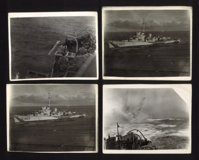Photographs (4) - "H.M.S. Kempthorne" - pennant no: k483; 2653