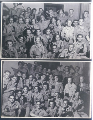 Copied photographs - Farewell party - Signals Platoon - Tel Aviv - Palestine 1947 - also road block - Jerusalem/Jericho road; 37809 Copied photographs - Farewell party - Signals Platoon - Tel Aviv - Palestine 1947 - also road block - Jerusalem/Jericho road; 37809