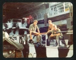 Coloured photograph of crew onboard HMS Fearless during the Falklands War; 79698