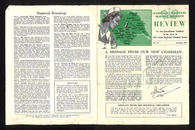 Newsletter - "National Hospital Service reserve review" - no: 12 - February 1957; 1/02/1957; 9771