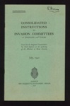 Booklet - "Consolidated instructions to invasion commitTees in England and Wales" - H.M.S.O. - July 1942; 1/07/1942; 5641 Booklet - "Consolidated instructions to invasion commitTees in England and Wales" - H.M.S.O. - July 1942; 1/07/1942; 5641