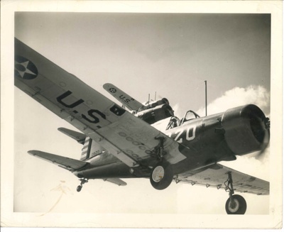 Photographs (2) - bt-13 aircraft at Gunter field - Alabama - U.S.A.; 36864