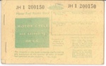 Motor Fuel Ration Book - Motor Cycle not exceeding 250 C.C.; 36805