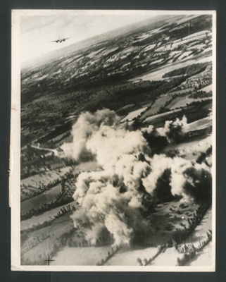 Photograph - Boston aircraft of the Lorraine French squadron attack transformer station in Brittany - 26/08/1943; 26/08/1943; 2613