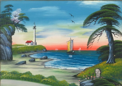 Painting - "Sea of Korea" - sent back home by George Livingstone to his wife (?); 35813