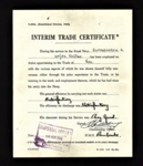 Navy form s460a - interim trade certificate - E. Butterworth lt/JX 532760 - 16/08/1946 - "H.M.S. Pembroke"; 16/08/1946; 9638 Navy form s460a - interim trade certificate - E. Butterworth lt/JX 532760 - 16/08/1946 - "H.M.S. Pembroke"; 16/08/1946; 9638