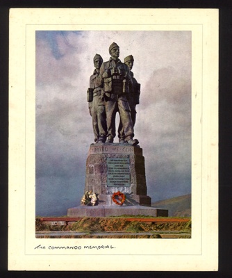 Photograph (colour) - Royal Marine commando memorial - Spean bridge; 9729 Photograph (colour) - Royal Marine commando memorial - Spean bridge; 9729