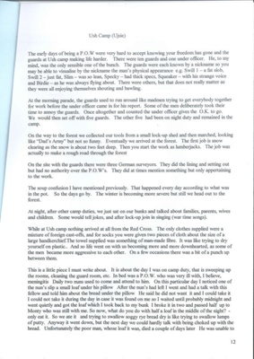 Typescript accounts (2) - written by H.J. Williams - Life as a P.O.W. in Poland working on a farm; 36223