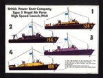 Diagram - British power boat company type 2 R.A.F. high speed launches (4) - nos: HSL 128 - HSL 156 - HSL 164 - HSL 188 - 1940; 1/01/1940; 6109
