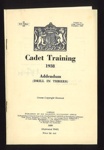 Pamphlet - "Cadet training" 1938 - addendum (drill in threes) - H.M.S.O. - 1939; 1/01/1939; 5637