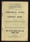 Instruction manual - "Periodical notes on the German army no: 21" - field service uniforms - War Office - 31/05/1940; 31/05/1940; 9717