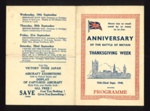 Souvenir programme: Battle of Britain thanksgiving week, 15th to 22nd September 1945; 15/09/1945; 54598 Souvenir programme: Battle of Britain thanksgiving week, 15th to 22nd September 1945; 15/09/1945; 54598