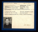 German P.O.W. record card - Reiner Landgraf - German - Dob 10/05/1925; 6585