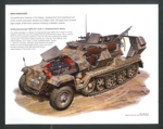 Colour cross sectional drawing of German half-track - schutzenpanzerwagen - sdkfz 251; 34489 Colour cross sectional drawing of German half-track - schutzenpanzerwagen - sdkfz 251; 34489