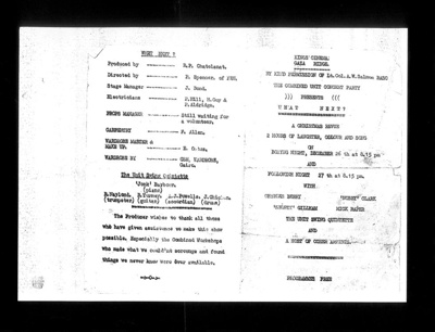 Copy of a concert programme - Christmas - Palestine; 34618