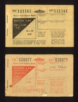 'Motor fuel ration book' x2; 78786