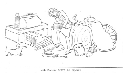 Photocopy of cartoon - "All F.A.N.Ys must be mobile"; 37974