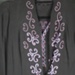 Ladies 2 piece - dress & jacket. black with pink and blue beading detail; 75267