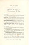 Information leaflet - "City of Leeds" - "What to do if you are contaminated by gas" - 29/10/1940; 37925 Information leaflet - "City of Leeds" - "What to do if you are contaminated by gas" - 29/10/1940; 37925