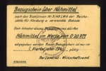 German ticket (yellow) - 1945 - purpose unknown; 1/01/1945; 5034