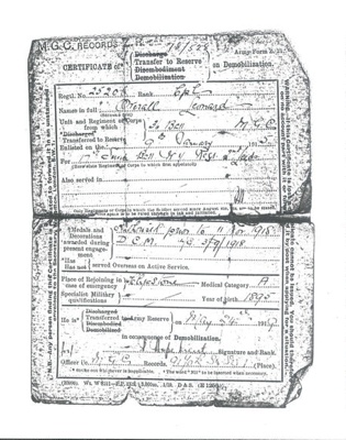 Copied documents, photographs etc relating to Leonard Overall & his service in World War 1 - winner of D.C.M.; 37807