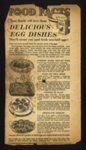 Ministry of Food advert - "Delicious egg dishes" - food facts no: 174; 5673 Ministry of Food advert - "Delicious egg dishes" - food facts no: 174; 5673