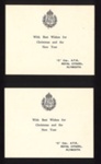 Christmas cards (2) - A.T.S - "C" Coy - Royal Citadel - Plymouth; 9924