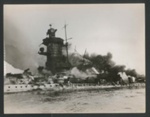 Official copyrighted war photograph - undated - the Graff Spee burning outside monte video; 56584