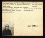 German P.O.W. record card - Ladislaus Schmidt - Rumanian - Dob 17/11/1913; 6648