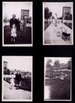 Photographs (4) & letter - Eden Camp when used by displaced persons - circa 1948 or 1949 - Ukrainian men and woman - warden and managers daughter - model castle built by German POWs ; 1/01/1948; 1993
