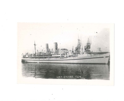 Photograph - "HMT empire ken" - troopship; 32651 Photograph - "HMT empire ken" - troopship; 32651