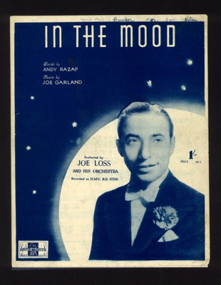 Sheet Music - "In the Mood" by Andy Razaf & Joe Garland - 1939; 1/01/1939; 5982
