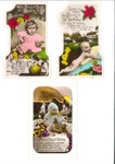 Birthday cards (3) - "Baby's 1st Birthday" - possibly wartime cards; 37284