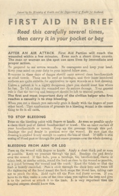 Leaflet - First Aid In Brief - Ministry of Health; 83740