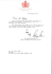 Copy of letter - commemorating Queen Elizabeth the Queen mother's 101st birthday - from Clarence House to Mr Fred Knox - R.A.F. Bomb Disposal - 16/08/2001; 16/08/2001; 37388 Copy of letter - commemorating Queen Elizabeth the Queen mother's 101st birthday - from Clarence House to Mr Fred Knox - R.A.F. Bomb Disposal - 16/08/2001; 16/08/2001; 37388