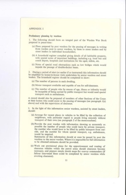 Instruction manuals (2) - Civil Defence training memorandum no: 4 - "The clearance of "Z" zones by road" - 1960 & 1965 editions; 34966