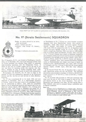 R.A.F. Squadron History - No: 97 (Straits Settlement) Squadron R.A.F.; 37441 R.A.F. Squadron History - No: 97 (Straits Settlement) Squadron R.A.F.; 37441