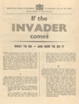 Information leaflet - "If the Invader comes" - "What to do and how to do it" - June 1940; 1/06/1940; 37926 Information leaflet - "If the Invader comes" - "What to do and how to do it" - June 1940; 1/06/1940; 37926
