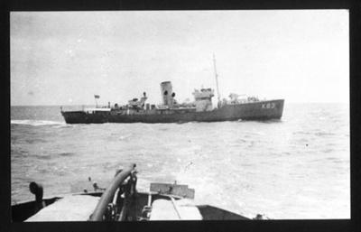 Photograph - "H.M.S. Cyclamen" - pennant no: k83 - flower class corvette; 31870
