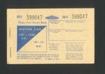 Motor fuel ration book - motor car 1101-1500 C.C. - post war; 34530
