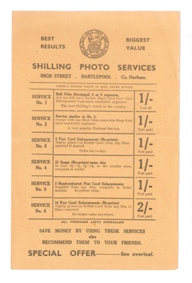 Photographic leaflets envelopes & instructions; 37374 Photographic leaflets envelopes & instructions; 37374