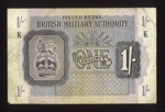 Bank note - British military authority - 1/- shilling note; 6123