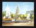 Christmas card - national savings stamps Christmas gift - Trafalgar square; 13164